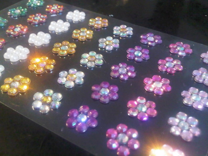 CraftbuddyUS 56pcs 9mm Crystal Self Adhesive Mixed Color Rhinest CraftbuddyUS 56pcs 9mm Crystal Self Adhesive Mixed Color Rhinest