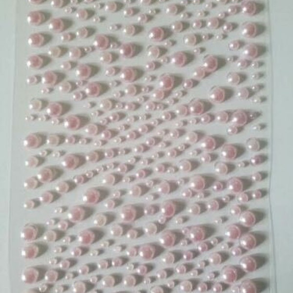 CraftbuddyUS 325 - Gemas autoadhesivas con diamantes de imitación de perlas lilas