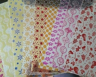 CraftbudyUS A4 Color Sheets Of Holiday Card/Craft 250GSM, 9 sheets Mixed Designs