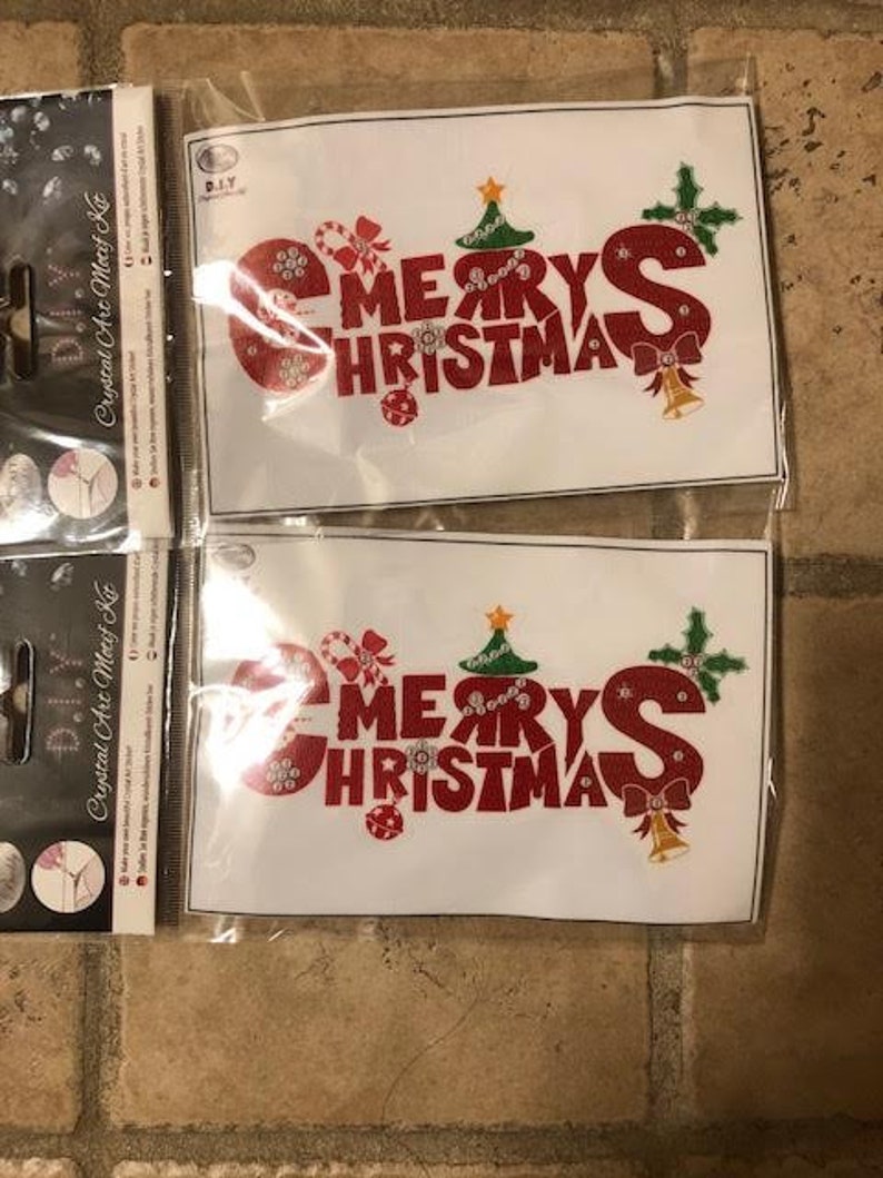 Craft BuddyUS CAMK40 Merry Christmas Crystal Art Sticker Motif Kit