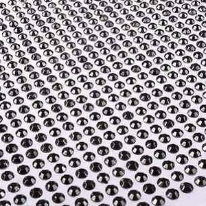 CraftbuddyUS 1000pcs 5mm Individual Sheet of Gray Self Adhesive  Diamante  Stick On Rhinestone Gems