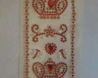 CraftbuddyUS strass/parel assortiment zelfklevende sticker edelstenen, kroon, ambachtelijke juwelen ROOD