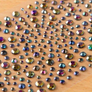 CraftbuddyUS 325 zwarte olie zelfklevende diamante stick op strass-kristallen edelstenen