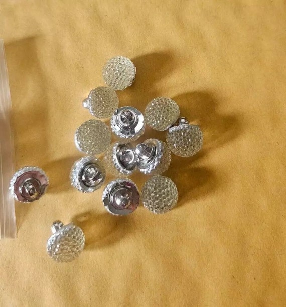 5 Botones Redondos De Cristal De 12 Mm Para Flores De Diamantes De