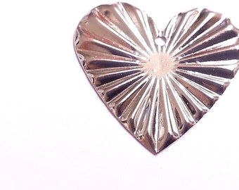 CraftbuddyUS 10pcs x 1inch Decorative Metal Heart Stick On Toppers
