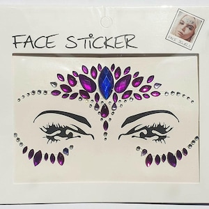 CraftbuddyUS Self Adhesive Face Sticker Gems Glitter Jewel Temp Tattoo-Majestic