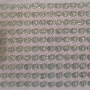 CraftbuddyUS CB064-6CL 140 pcs 6mm Self Adhesive Diamante Clear Bubble Gems, DIY, Craft