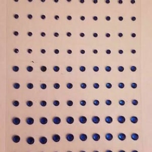CraftbuddyUS 100pcs 3,4,5 mm ROYAL BLUE Self Adhesive Strassstone Gems, DIY Craft