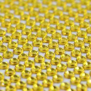CraftbuddyUS 1500 pieces 5mm Gold Self Adhesive  Rhinestones Sheet Gems Craft Wedding