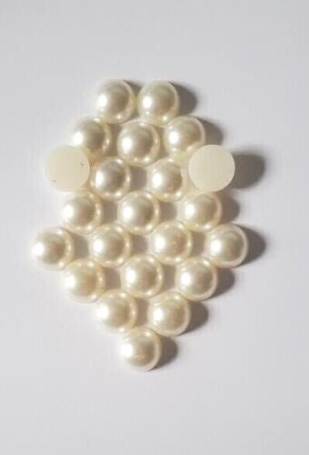  SEWACC 600 Pcs Beads Half Pearls for Nails Half Round