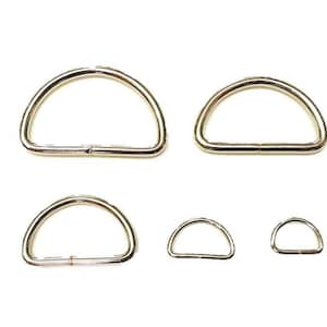 CraftbuddyUS 50pcs Heavy Duty 15mm Non Welded D Rings, Buckles for Webbing Hand Bags Leather