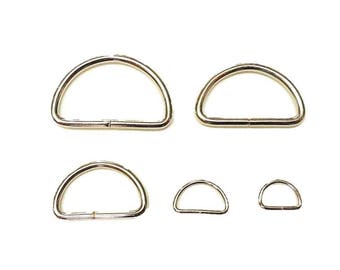 CraftbuddyUS 50pcs Heavy Duty 15mm Non Welded D Rings, Buckles for Webbing Hand Bags Leather