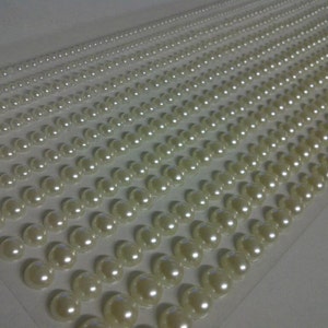 616 pcs, 12 bandes auto-adhésives de perles de perles pour mariage, bricolage