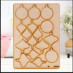 CraftbuddyUS MDF A4 Grab Sheet -Gritty Baubles, Wood Crafts, DIY