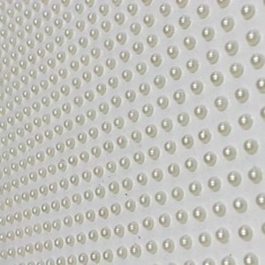 CraftbuddyUS 1500 unidades de pérolas autoadesivas únicas de 3 mm coladas em pedras preciosas para artesanato de casamento