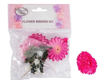 CraftbuddyUS Flower Making Kit - Chrysanthemum - Fuschia - BB02FS, Crafting