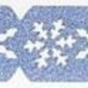 CraftbuddyUS 1m Blue Tree/Star Self Adhesive Glitter Laser Cut PVC Craft Border Tape
