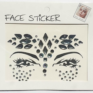 CraftbuddyUS Self Adhesive Face Sticker Gems Glitter Jewel Temp Tattoo-Smoky Sparkle