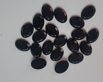 CraftbuddyUS 50pcs 13mm x 18mm Flatback Assorted Colors Oval Shape Rhinestone Gems, DIY, Craft