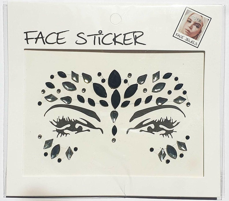 Craftbuddyus Self Adhesive Face Sticker Gems Glitter Jewel Temp Tattoo ...