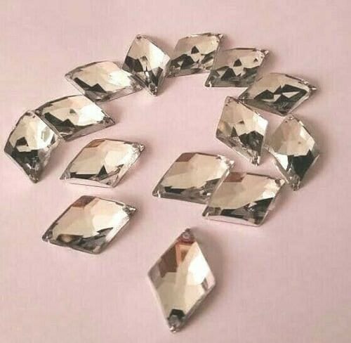 40 X Self Adhesive CLEAR Round Diamond Rhinestones Acrylic Crystals Stick  on Gems for Card Making, Crafts, Wedding Invitations 