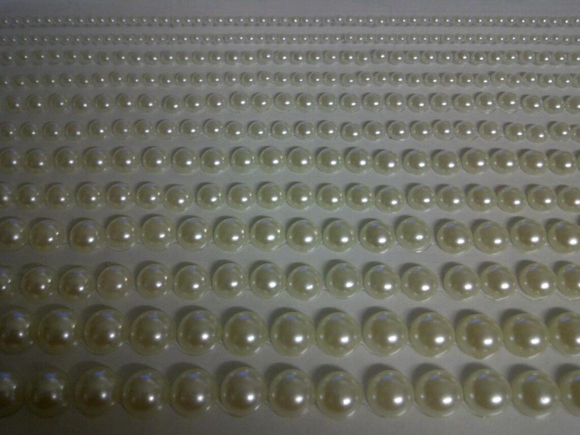 616 Pcs 12 Strips Self Adhesive Pearl Gems Wedding Craft DIY Etsy