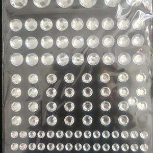 CraftbuddyUS 110pcs Assorted Clear Self Adhesive Rhinestone Gems Craft DIY