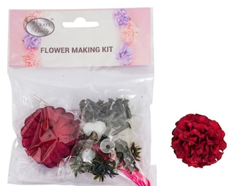 CraftbuddyUS Flower Making Kit - Camellia - Burgundy - BB01BY, Crafting