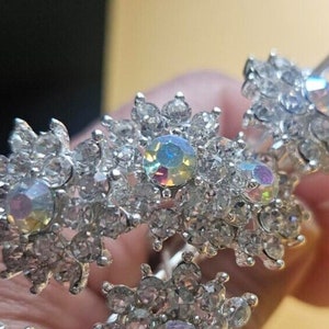 CraftbuddyUS 10pcs 20mm Crystal Flower Rhinestone Diamante Hair Pins