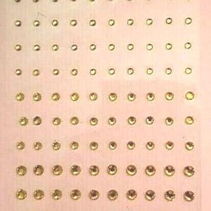 CraftbuddyUS 100 stuks 3,4,5 mm GELE zelfklevende strasstenen, doe-het-zelf