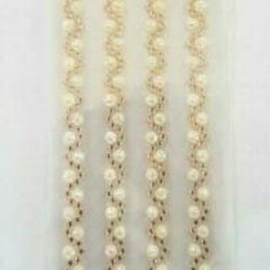 CraftbuddyUS CB117CH-4 tiras de strass autoadesivas, cor-champanhe, faça você mesmo, artesanato