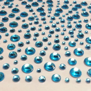 CraftbuddyUS 325 zelfklevende turkooiskleurige diamanten klevende kristallen strassteentjes