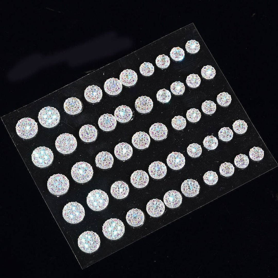 50pcs Round 10mm Self Adhesive Rhinestone Sticker Gems/Stick On