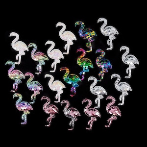 CraftbuddyUS Pack of 20 Sequin Embellishments - Flamingoes