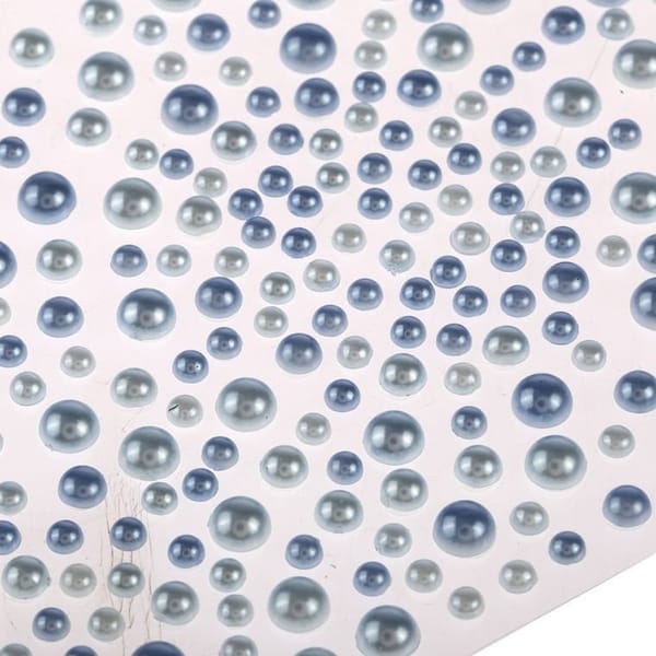 CraftbuddyUS 325 Light Blue/Dark Blue Mix Self Adhesive Pear Gems, DIY