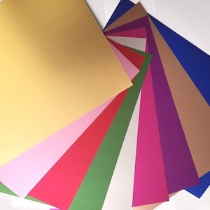 CraftbudyUS A4 Blätter aus Satinfolie Craft/Card- 250GSM, 9 farbige Blätter