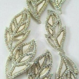 CraftbuddyUS 8pcs 2in AB Clear Self Adhesive Rhinestone Gems