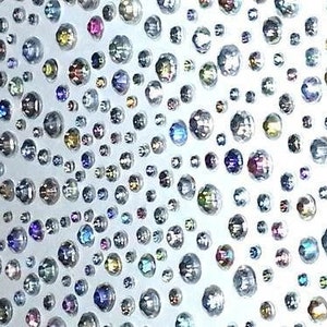 CraftbuddyUS 325 AB Clear Crytal Diamante  Stick on Rhinestone Self Adheive Gems