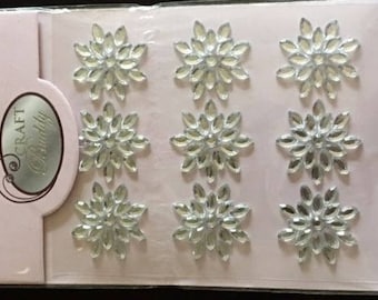 CraftbuddyUS DBG08BL-19 粘着式 ブルー ワイルドフラワー ジェム