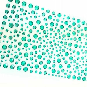 CraftbuddyUS 325 Mermaid Greeen Self Adhesive Diamante Stick On Rhinestone Crystal Gems
