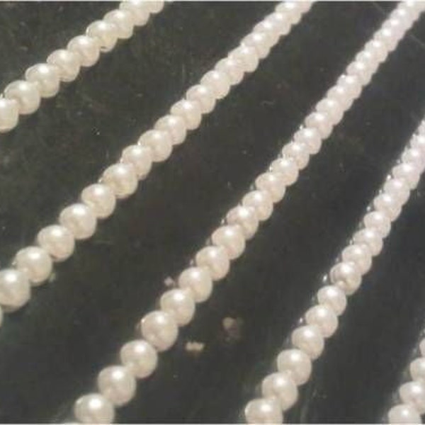 280 Stück 3mm weiße Perlenstreifen, selbstklebend, für DIY, Basteln, Karten machen