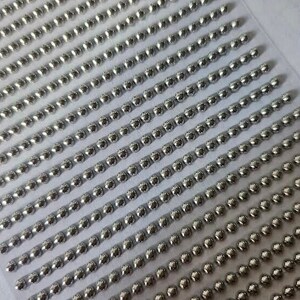 CraftbuddyUS 750 stuks 3 mm (30 strepen) zilver zelfklevend ronde strassteentjes, doe-het-zelf.