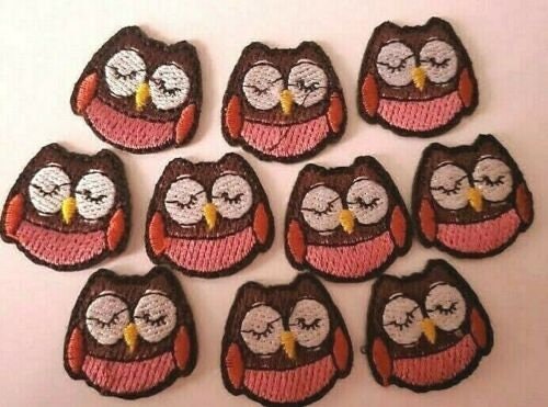 40 Pcs Embroidered Iron on patches Cute Owl Bird AP014OA