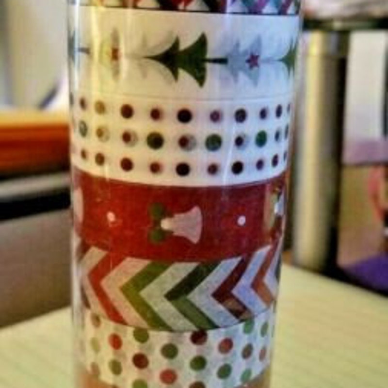 thumbnail image 2 of 10 Christmas Washi Tape Rolls Set - 5m Each, 0.6" Wide - Scrapbooking & Craft Supplies 2 of 5