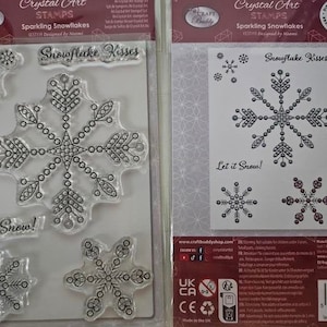 Craft BuddyUS CCST119: Craft Buddy Crystal Art  Sparkling Snowflakes A6 Stamp Set