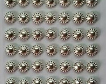 CraftbuddyUS 112 runde 12 mm Metallic Silber Edelsteine, DIY, Basteln