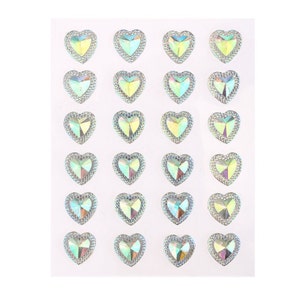 6mm Red Heart Adhesive Gems 104pc by Park Lane