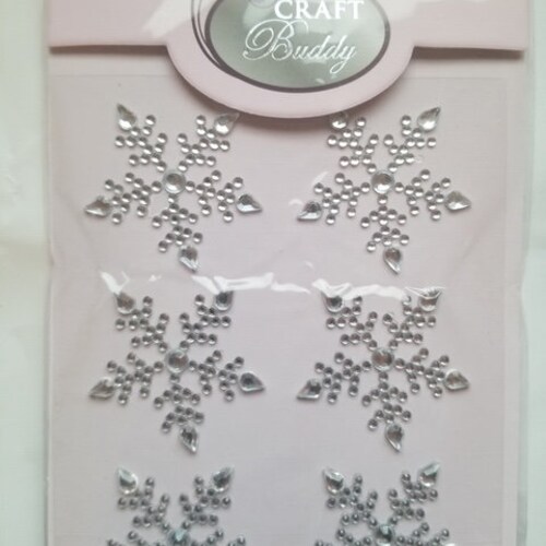Craftbuddyus 6 Pcs 35mm Self Adhesive Clear Stick on Snowflake Etsy
