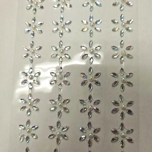 CraftbuddyUS 52 stuks 18 mm kristal zelfklevend AB helder BLOEMEN Diamante strass edelstenen