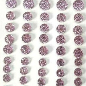 CraftbuddyUS CB70L- 50 Autoadhesivo Lila Cristal Diamante Rhinestone Moon Rock Gems